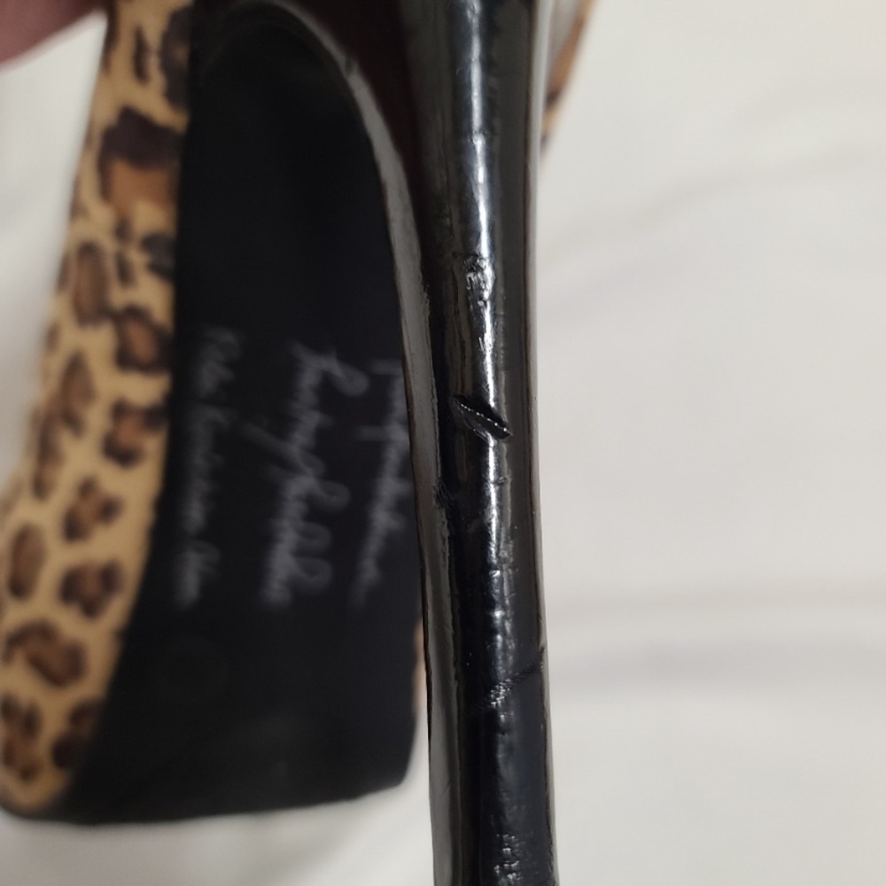 Leopard Print Platform Heels Size 9.5 - image 6